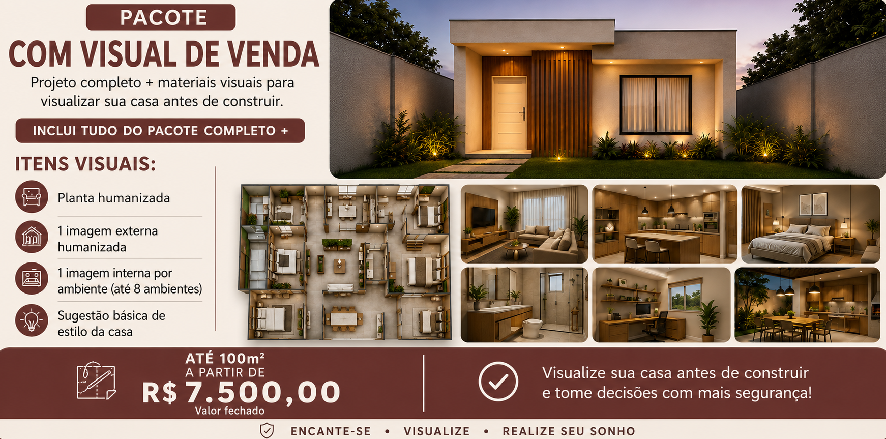 Arte do Pacote com Visual de Venda